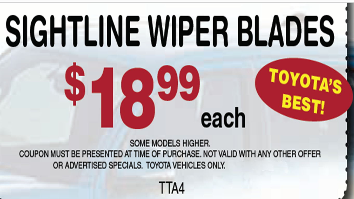 Thompson Toyota Sightline Wiper Blades Baltimore Toyota Dealers Service